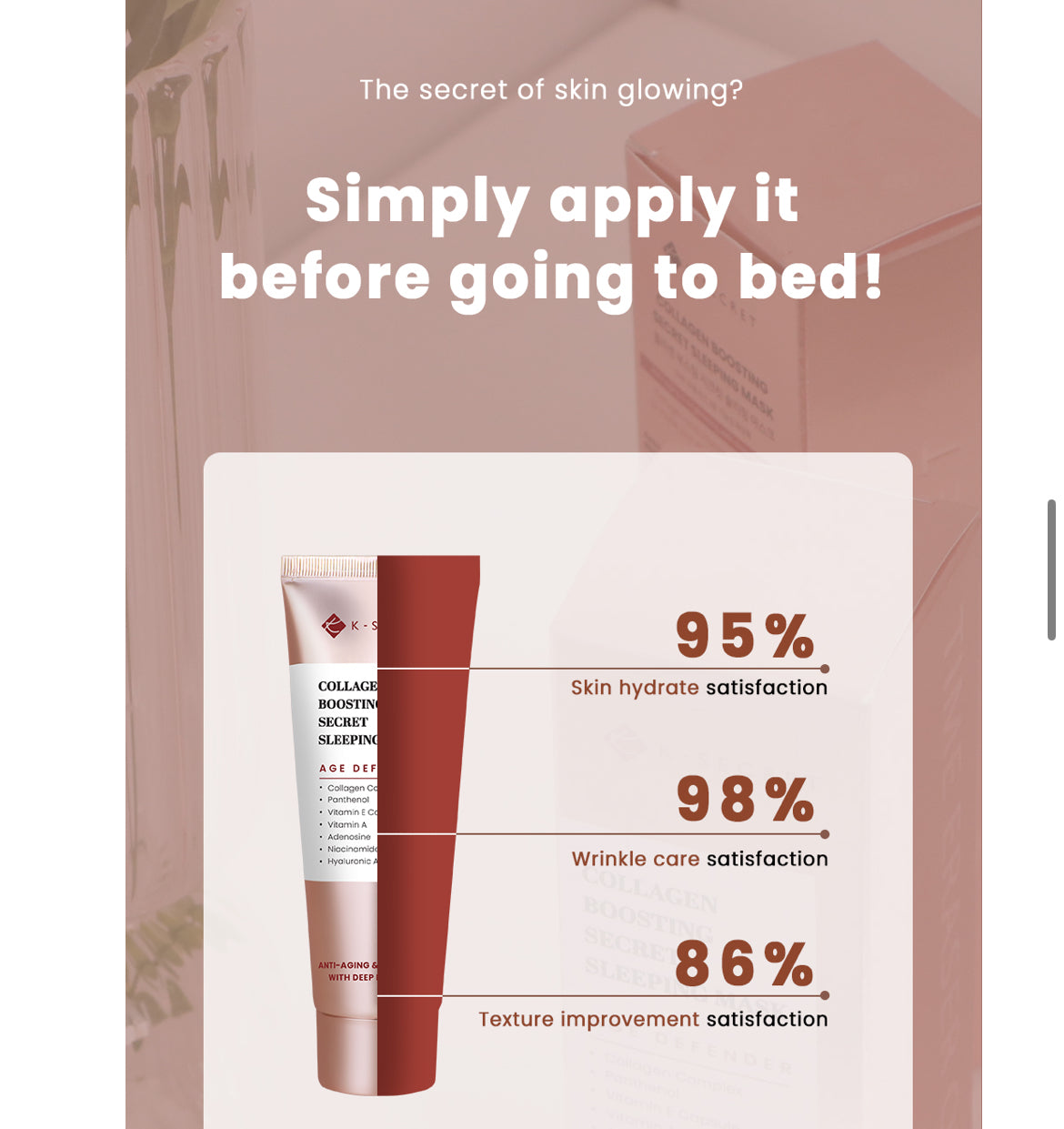 K-Secret COLLAGEN BOOSTING SECRET SLEEPING MASK