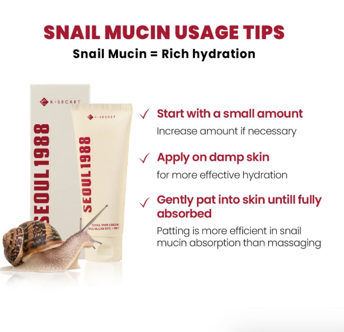 Seoul1988 Seoul 1988 cream: snail mucin 93% + rice