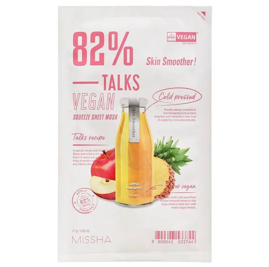 MISSHA - Talks Vegan Squeeze Sheet Mask -Skin Smoother