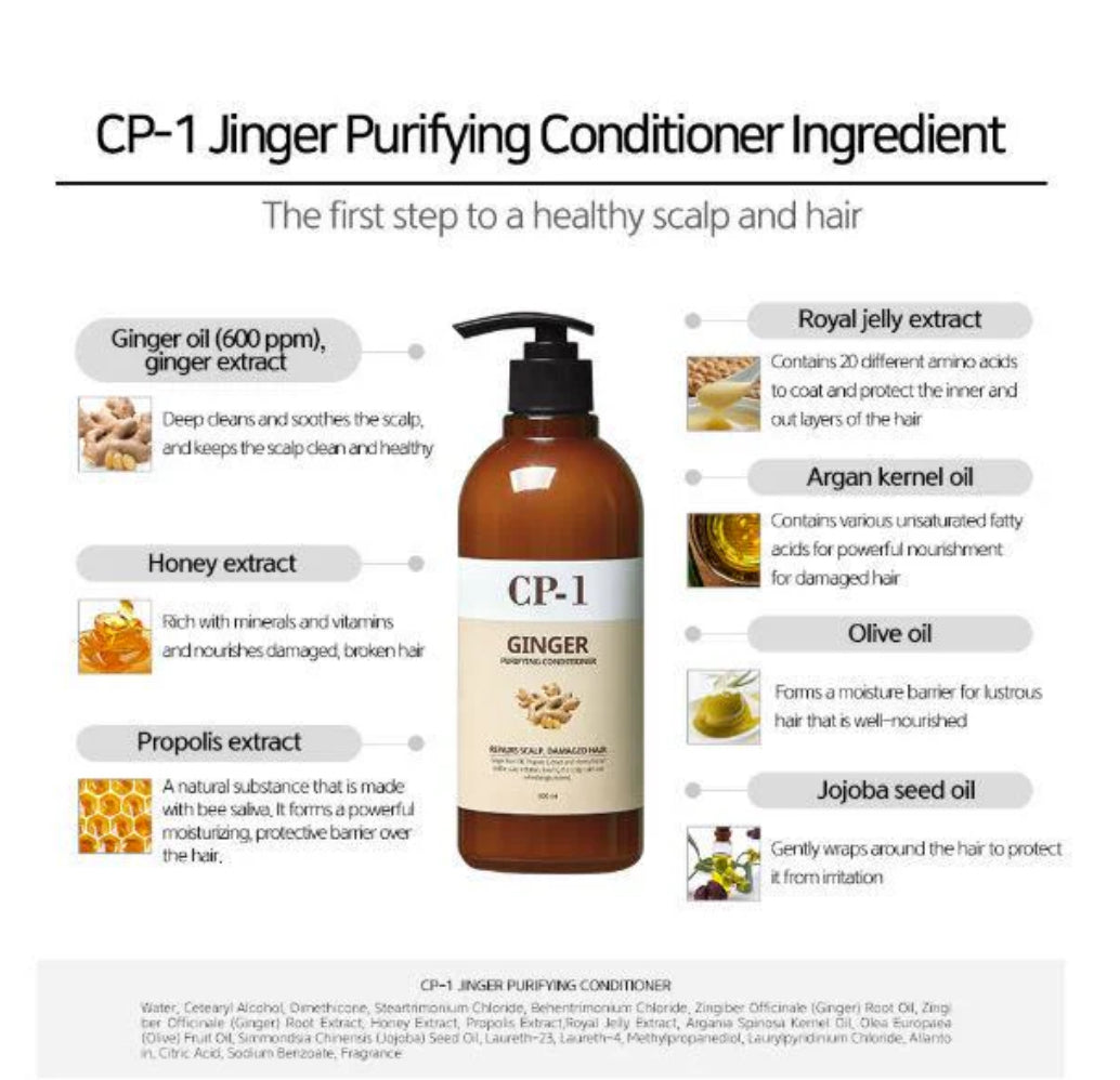 CP-1 GINGER PURIFYING SHAMPOO+CONDITIONER SET 500ml*2EA