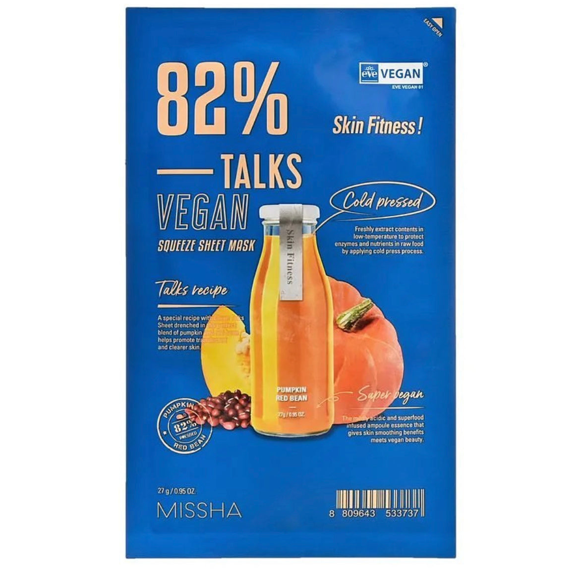 MISSHA - Talks Vegan Squeeze Sheet Mask - Skin Fitness