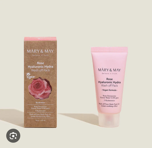 [Mary&May] Vegan Rose Hyaluronic Hydra Wash off Pack 30g