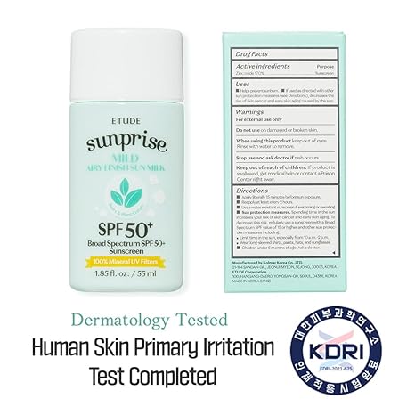 [ETUDE] Sunprise Mild Airy Finish Sun Milk SPF50+ / PA++++