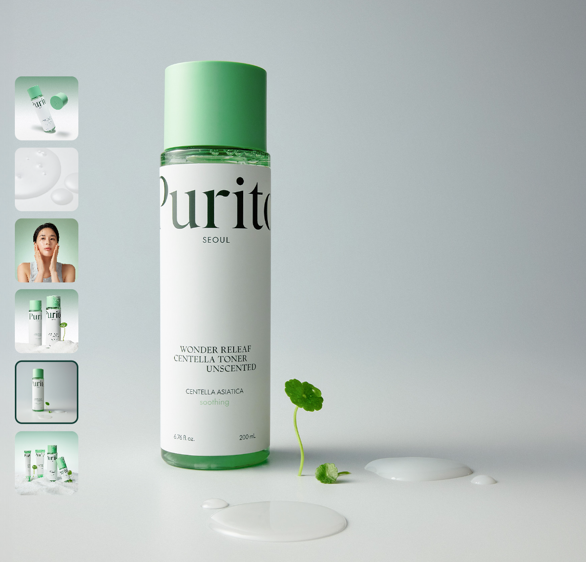 [Purito SEOUL]  WONDER RELEAF CENTELLA TONER UNSCENTED 200ML