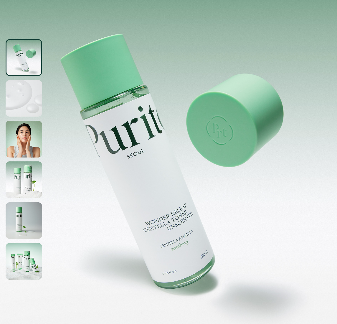 [Purito SEOUL]  WONDER RELEAF CENTELLA TONER UNSCENTED 200ML