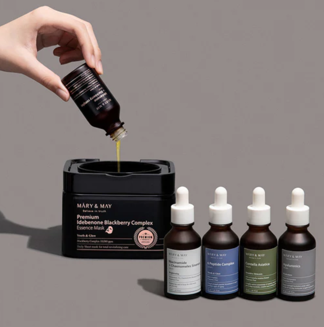 Mary&May Premium Idebenone Blackberry Complex Ampoule Mask 20EA/250g