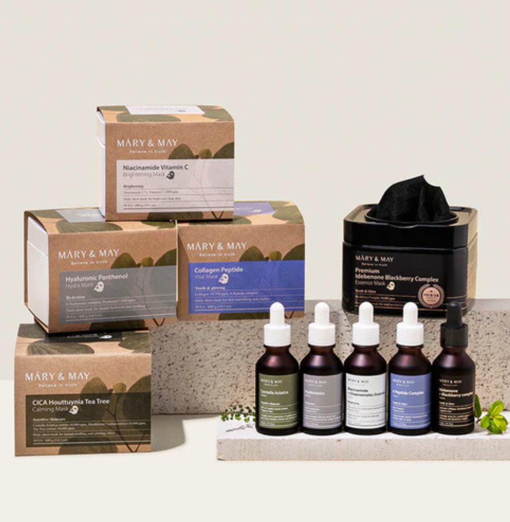 Mary&May Premium Idebenone Blackberry Complex Ampoule Mask 20EA/250g