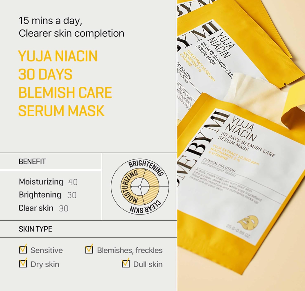 [SOME BY MI] MASCARILLA SUERO PARA EL CUIDADO DE LAS IMPERFECCIONES CON NIACINA DE YUJA, 30 DÍAS, 25 G