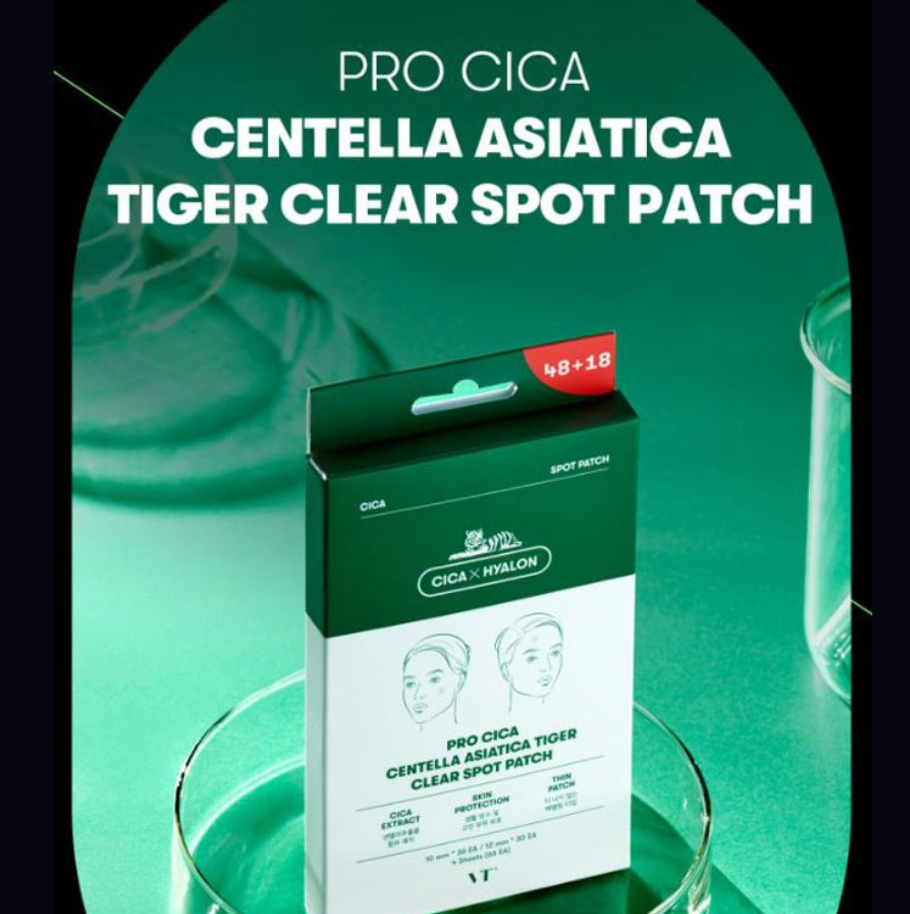 [VT] PARCHE PARA MANCHAS TRANSPARENTES PRO CICA CENTELLA ASIATICA TIGER 4 PIEZAS (15 EA*2 + 18 EA*2)